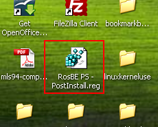 Download and install ReactOS build environment: RosBE build environment registry desktop shortcut