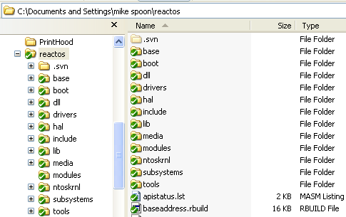 Download and install ReactOS build environment: ReactOS source code which has been downloaded