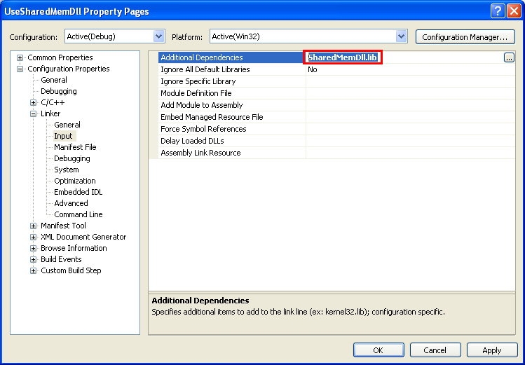 Processes that Use the Shared Memory Program Example: Adding additional library, telling the linker the library file that need to be searched