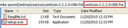 Debugging ReactOS: the com0com virtual serial port executable