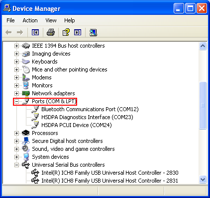 Debugging ReactOS: the com0com null modem setup, other virtual ports also should be visible
