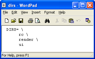 Building the Windows device driver - Print device driver sample code: The DIRS file content