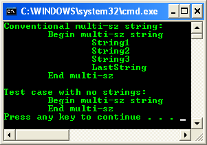 A program example which walks a REG_MULTI_SZ string